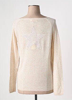 Top imprimé fantaisie manches longues beige LA PETITE ETOILE femme