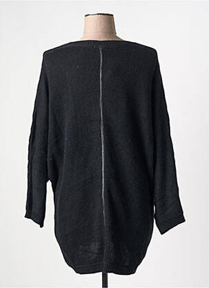 Pull tunique col rond manches longues noir SEE U SOON femme