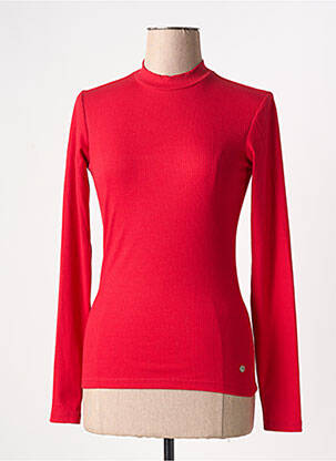 Top stretch manches longues rouge GARCIA femme