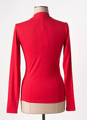 Top stretch manches longues rouge GARCIA femme