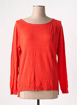 Pull coupe cintrée manches longues rouge SEE U SOON femme