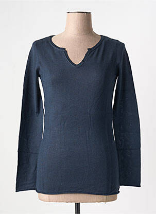 Pull coupe cintrée manches longues bleu BEST MOUNTAIN femme
