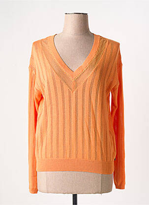 Pull coupe cintrée manches longues orange FREEMAN T.PORTER femme