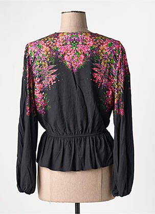 Top imprimé fantaisie manches longues noir DESIGUAL femme