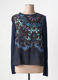 T-shirt manches longues manches longues bleu DESIGUAL femme