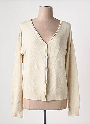 Gilet manches longues beige SIGNE NATURE pour femme