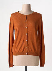 Gilet manches longues marron NICE THINGS pour femme seconde vue