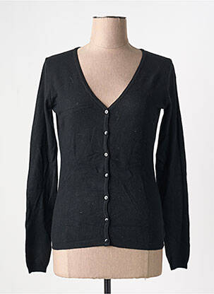 Gilet manches longues noir TRICOTONIC pour femme