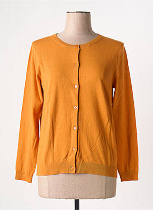 Gilet manches longues orange NICE THINGS pour femme