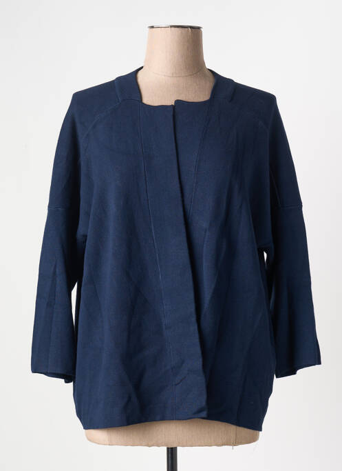 Gilet manches longues stretch bleu TRICOTONIC femme