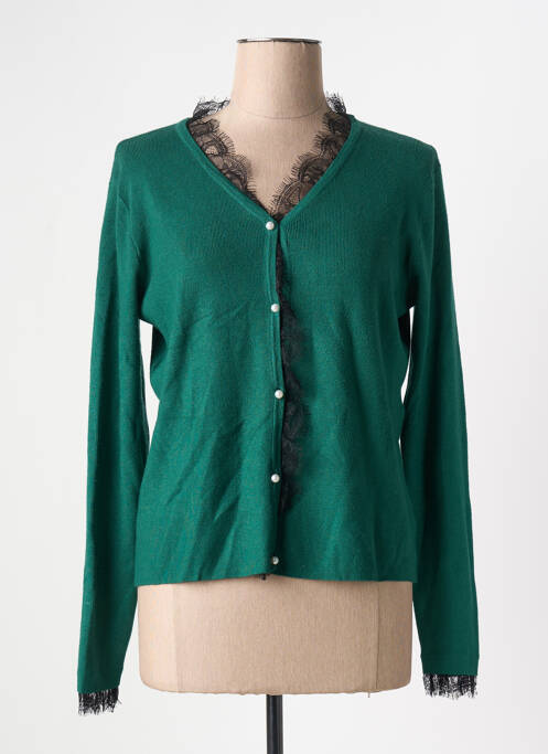 Gilet manches longues coupe cintrée vert MOLLY BRACKEN femme