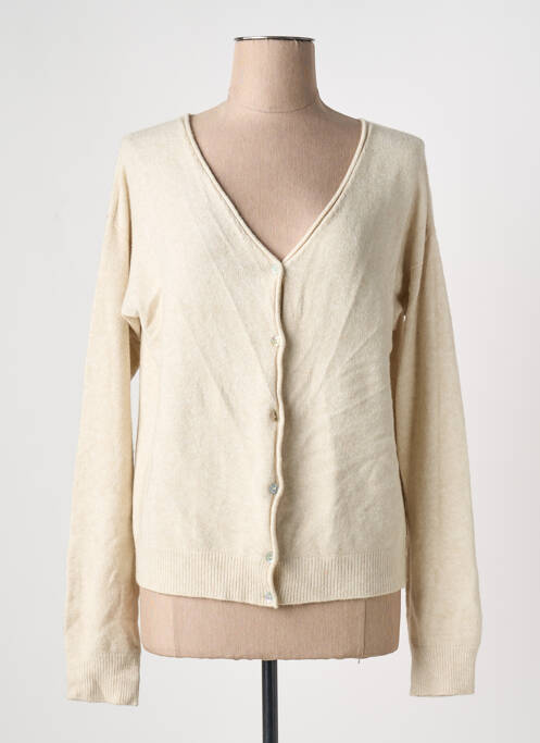 Gilet manches longues coupe cintrée beige SIGNE NATURE femme