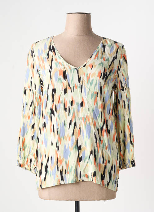 Blouse imprimé fantaisie manches longues beige GARCIA femme