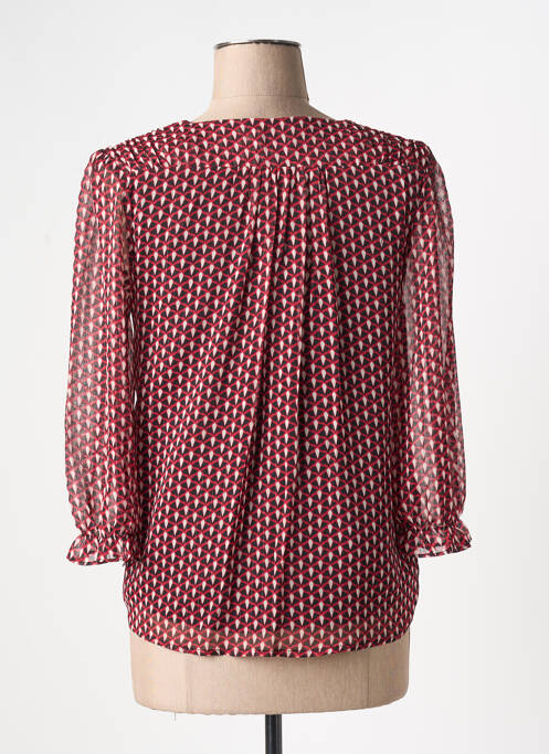 Blouse imprimé fantaisie manches 3/4 rouge FREEMAN T.PORTER femme