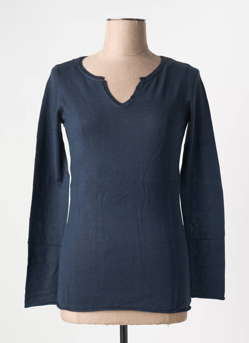 Pull coupe cintrée manches longues bleu BEST MOUNTAIN femme