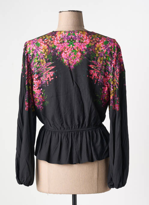 Top imprimé fantaisie manches longues noir DESIGUAL femme