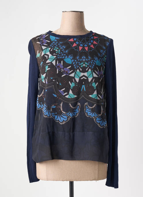 T-shirt manches longues manches longues bleu DESIGUAL femme