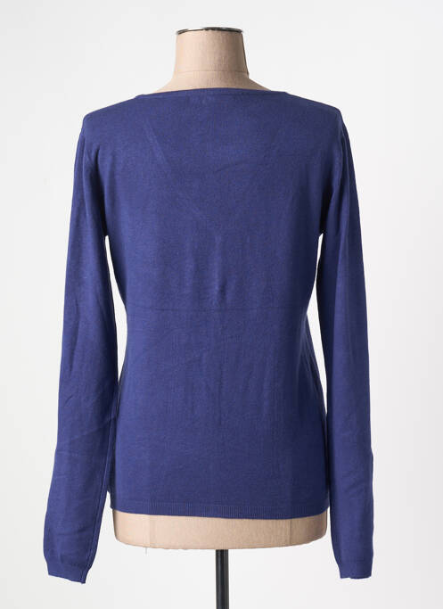 Gilet manches longues bleu TRICOTONIC femme