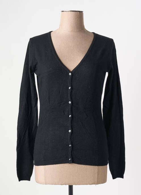 Gilet manches longues noir TRICOTONIC pour femme