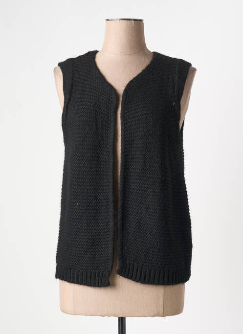 Gilet sans manche noir SIGNE NATURE pour femme
