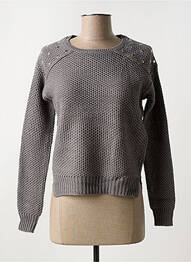 Pull coupe cintrée manches longues gris BEST MOUNTAIN femme