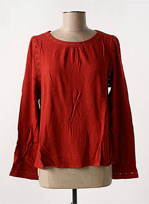 Blouse col rond manches longues rouge LA P'TITE ETOILE femme