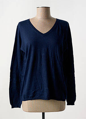 Pull coupe droite manches longues bleu SEE U SOON femme