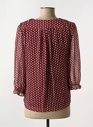Blouse imprimé fantaisie manches 3/4 rouge FREEMAN T.PORTER femme
