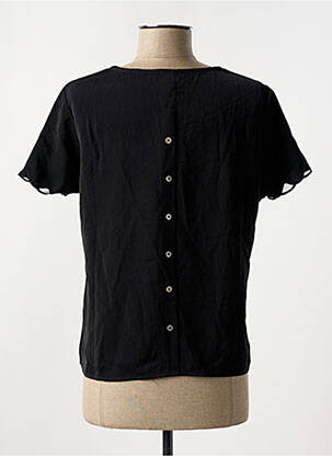T-shirt col v manches courtes noir GRACE & MILA femme