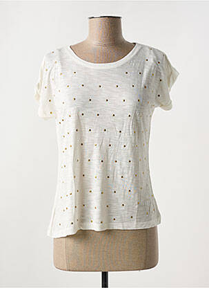 T-shirt coupe droite manches courtes blanc BEST MOUNTAIN femme