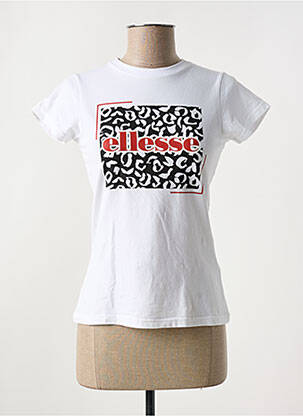T-shirt sérigraphie floquée manches courtes blanc ELLESSE femme