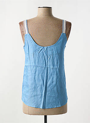 Top col v sans manche bleu IT HIPPIE femme