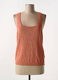 Débardeur coupe droite sans manche orange GARCIA femme