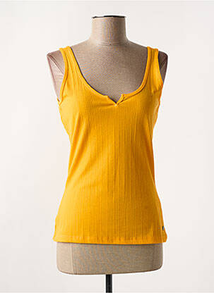 Débardeur stretch sans manche jaune GARCIA femme