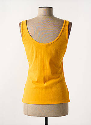 Débardeur stretch sans manche jaune GARCIA femme