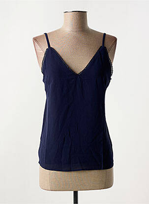 Top manches bretelles ajustables fines bretelles bleu EMMA & ELLA femme