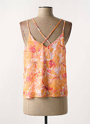 Top tissage crêpe sans manche orange VERO MODA femme