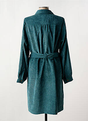 Robe mi-longue manches longues manches longues vert GARCIA femme