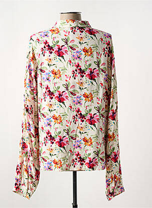 Chemisier imprimé fleurs manches longues blanc FREEMAN T.PORTER femme