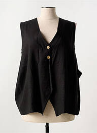Veste casual coupe droite noir COULEURS DU TEMPS femme