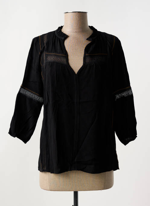 Blouse manches 3/4 manches 3/4 noir SEE U SOON femme
