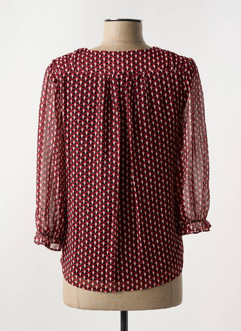 Blouse imprimé fantaisie manches 3/4 rouge FREEMAN T.PORTER femme