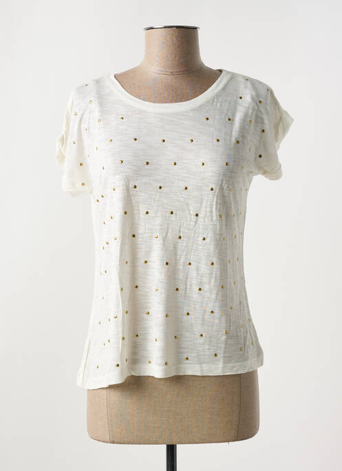 T-shirt coupe droite manches courtes blanc BEST MOUNTAIN femme