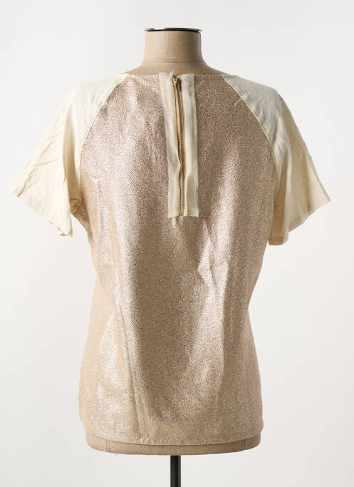Top stretch manches courtes beige SEE U SOON femme