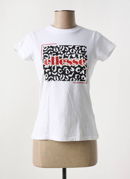 T-shirt sérigraphie floquée manches courtes blanc ELLESSE femme