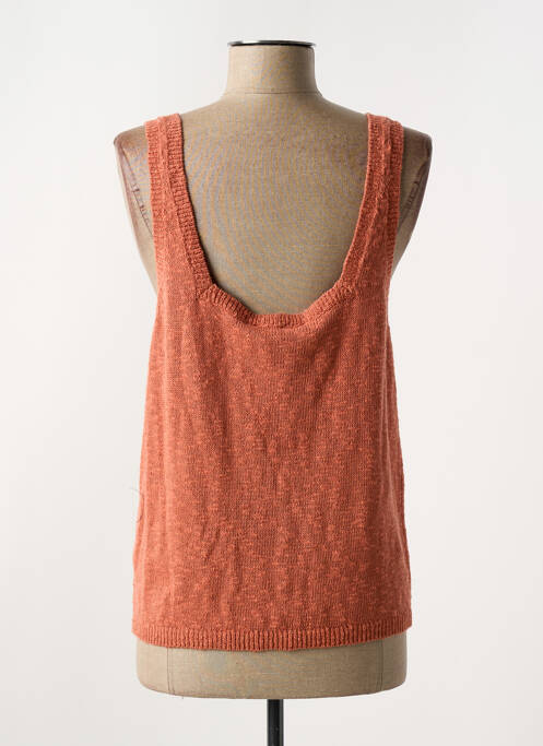 Débardeur coupe droite sans manche orange GARCIA femme