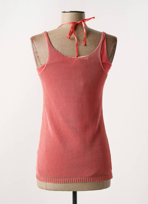 Top coupe cintrée sans manche rose SALT & PEPPER femme