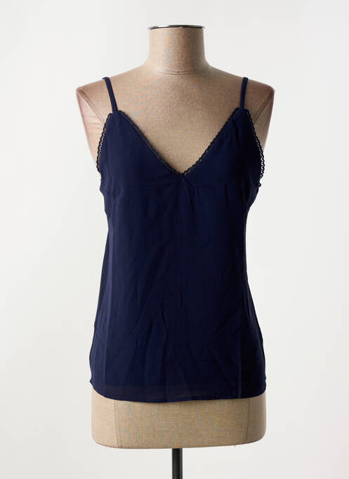 Top manches bretelles ajustables fines bretelles bleu EMMA & ELLA femme