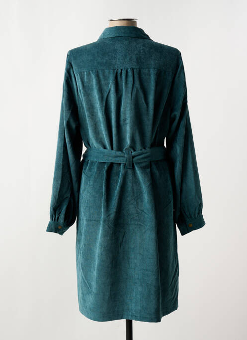 Robe mi-longue manches longues manches longues vert GARCIA femme