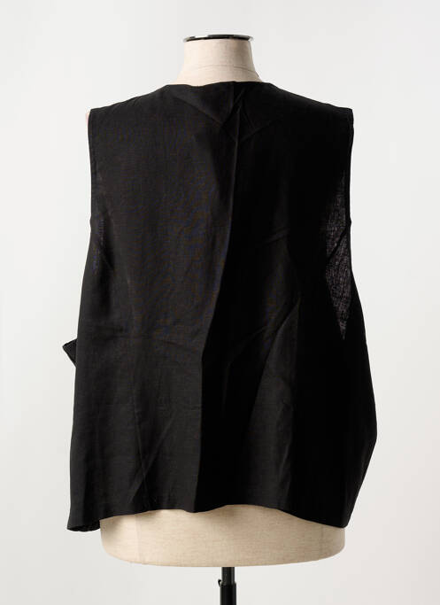 Veste casual coupe droite noir COULEURS DU TEMPS femme